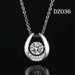 Halo Pear Cut Sterling Silver Necklace - 图片 36