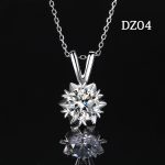 Halo Pear Cut Sterling Silver Necklace - 图片 6