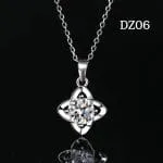 Halo Pear Cut Sterling Silver Necklace - 图片 8