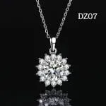 Halo Pear Cut Sterling Silver Necklace - 图片 9