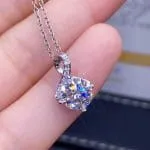 Twist Round Cut Sterling Silver Necklace