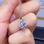 Twist Round Cut Sterling Silver Necklace - 图片 2