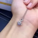 Twist Round Cut Sterling Silver Necklace - 图片 3