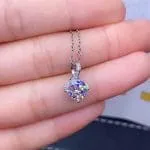 Twist Round Cut Sterling Silver Necklace - 图片 4