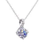 Twist Round Cut Sterling Silver Necklace - 图片 5