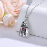 Hug Me "Avocado Cat" Enamel Sterling Silver Necklace