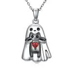 Hug Me "Avocado Cat" Enamel Sterling Silver Necklace - 图片 5