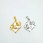 "Lucky Day" Dolphin Emerald Cut Sterling Silver Necklace - 图片 4