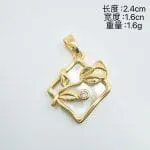 "Lucky Day" Dolphin Emerald Cut Sterling Silver Necklace - 图片 6