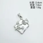 "Lucky Day" Dolphin Emerald Cut Sterling Silver Necklace - 图片 7