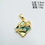 "Lucky Day" Dolphin Emerald Cut Sterling Silver Necklace - 图片 8