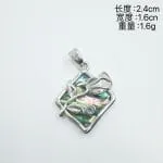 "Lucky Day" Dolphin Emerald Cut Sterling Silver Necklace - 图片 9