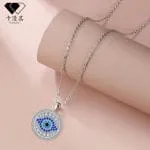 "Devil Eye" Sterling Silver Necklace - 图片 2