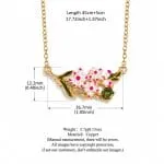 Dreamy Garden Butterfly Loves Flower Phalaenopsis Orchid Sterling Silver Necklace - 图片 13