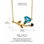 Dreamy Garden Butterfly Loves Flower Phalaenopsis Orchid Sterling Silver Necklace - 图片 14