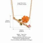 Dreamy Garden Butterfly Loves Flower Phalaenopsis Orchid Sterling Silver Necklace - 图片 15
