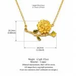 Dreamy Garden Butterfly Loves Flower Phalaenopsis Orchid Sterling Silver Necklace - 图片 16