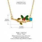 Dreamy Garden Butterfly Loves Flower Phalaenopsis Orchid Sterling Silver Necklace - 图片 17