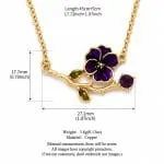 Dreamy Garden Butterfly Loves Flower Phalaenopsis Orchid Sterling Silver Necklace - 图片 7