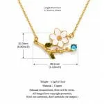 Dreamy Garden Butterfly Loves Flower Phalaenopsis Orchid Sterling Silver Necklace - 图片 8