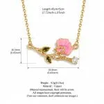 Dreamy Garden Butterfly Loves Flower Phalaenopsis Orchid Sterling Silver Necklace - 图片 9