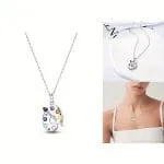 "Art And Life" Paintbrush&Palette Sterling Silver Necklace - 图片 3