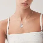 "Art And Life" Paintbrush&Palette Sterling Silver Necklace - 图片 4