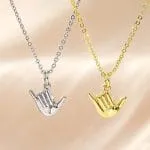 "Rock And Roll" Gesture Sterling Silver Necklace