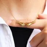 "Make A Promise" Gesture Sterling Silver Necklace