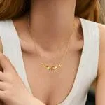 "Make A Promise" Gesture Sterling Silver Necklace - 图片 2