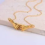 "Make A Promise" Gesture Sterling Silver Necklace - 图片 3