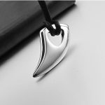 Shark Tooth Pendant Titanium Steel Men's Necklace (Wax Rope) - 图片 3