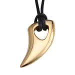 Shark Tooth Pendant Titanium Steel Men's Necklace (Wax Rope) - 图片 8