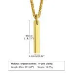 Simple Tungsten Steel Men's Necklace - 图片 11
