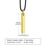 Simple Tungsten Steel Men's Necklace - 图片 8