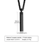 Simple Tungsten Steel Men's Necklace - 图片 10