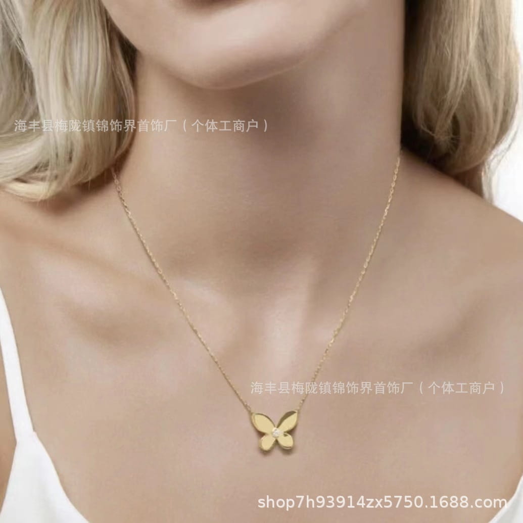 g_5055_0.jpg Simple Butterfly Sterling Silver Necklace - 图片 1