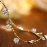 "As Unique As You" Round Cut Sterling Silver Necklace - 图片 2