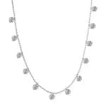 "As Unique As You" Round Cut Sterling Silver Necklace - 图片 5