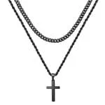 Religious Cross Stainless Steel Men's Necklace - 图片 3