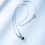 "Forever By My Side" Angel Wing Heart Cut Sterling Silver Necklace - 图片 4