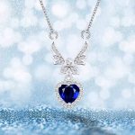 "Forever By My Side" Angel Wing Heart Cut Sterling Silver Necklace - 图片 6