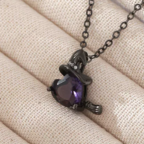 nk10_350_950534483877.jpg Witch Sterling Silver Necklace - 图片 1