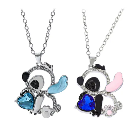nk10_354_921358967149.jpg Hug Me "Pink Monster" Heart Cut Personalized Sterling Silver Necklace - 图片 1