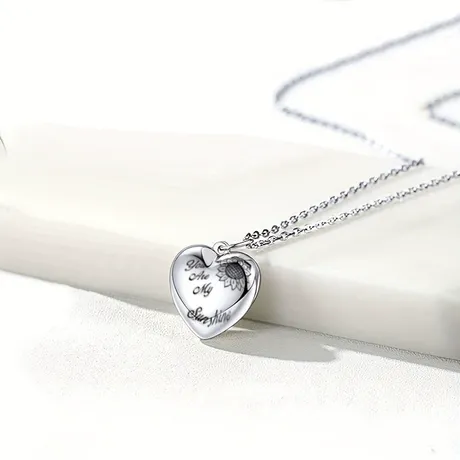 nk10_364_892465958402.jpg "Mark Of Growth" Custom Photo Locket Necklace Silver - 图片 1