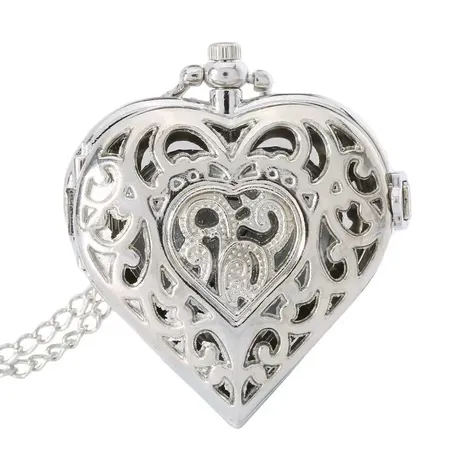 nk10_374_625941061151.jpg Sunflower Heart Personalized Photo Sterling Silver Locket Necklace - 图片 1