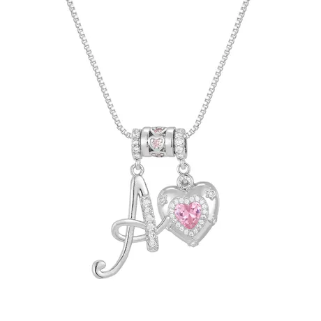 nk10_386_1036407835714.jpg Heart-Shaped Personalized Sterling Silver Necklace - 图片 1