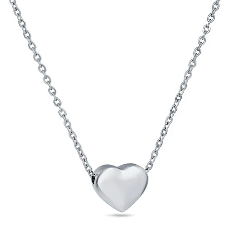 nk11_392_562244942389.jpg Mini Heart-shaped Sterling Silver Necklace - 图片 1