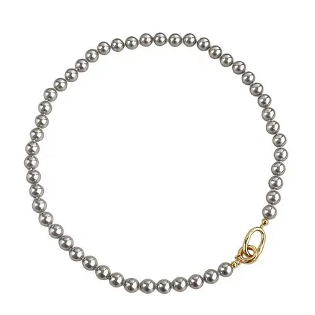 nk11_398_695931369200.jpg "Bold Opulence" Gray Pearl Necklace - 图片 1