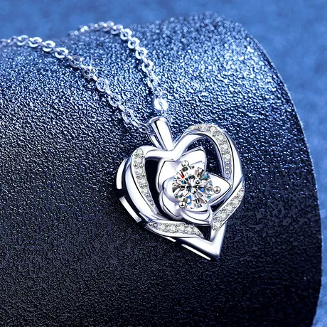 nk8_288_985557200407.jpg Amore Custom Two Tone Heart Necklace - 图片 1